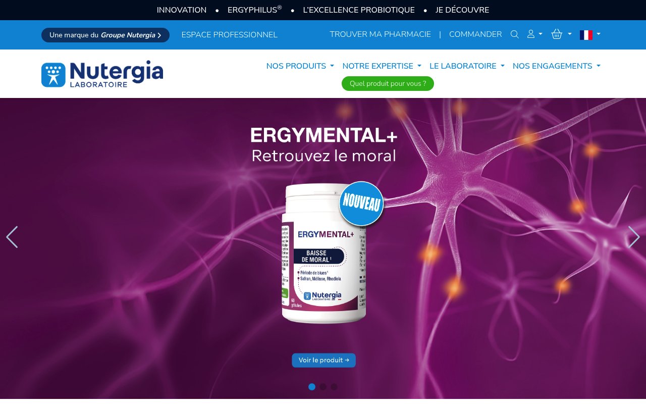 Apercu du site Nutergia