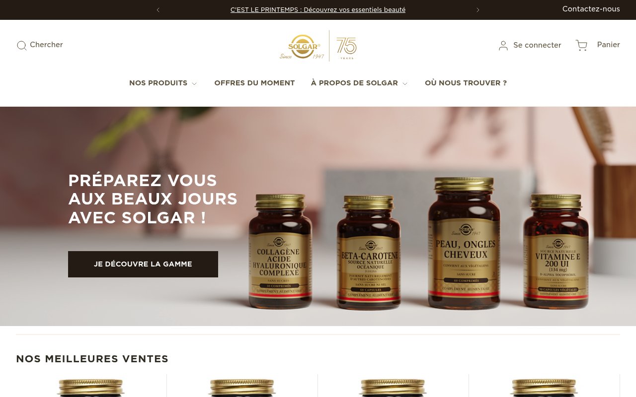 Apercu du site Solgar
