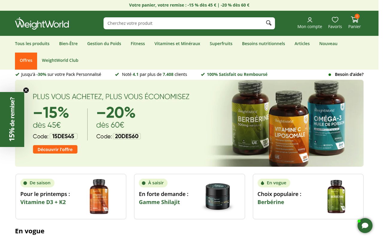 Apercu du site WeightWorld