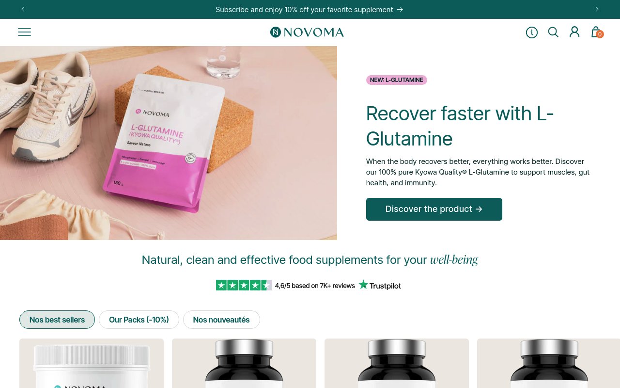 Apercu du site Novoma