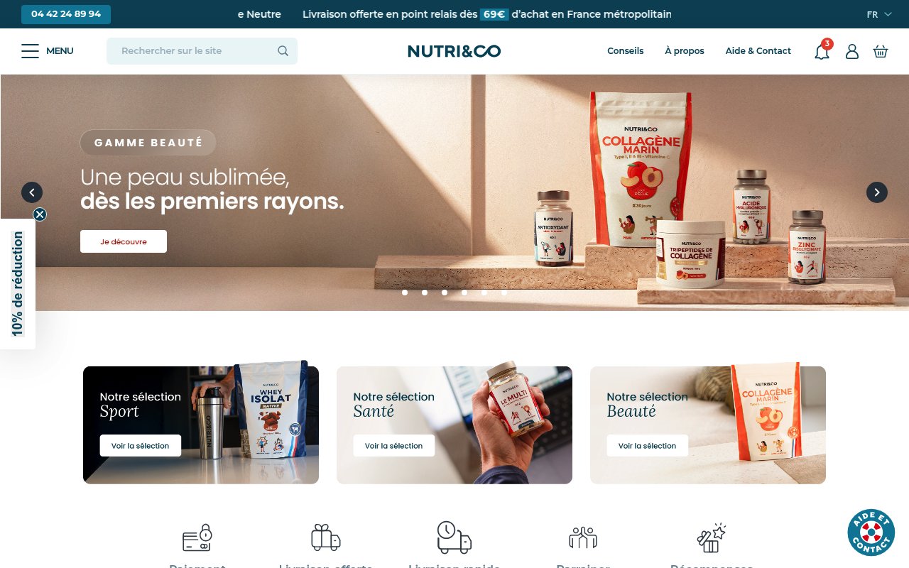 Apercu du site Nutri&Co