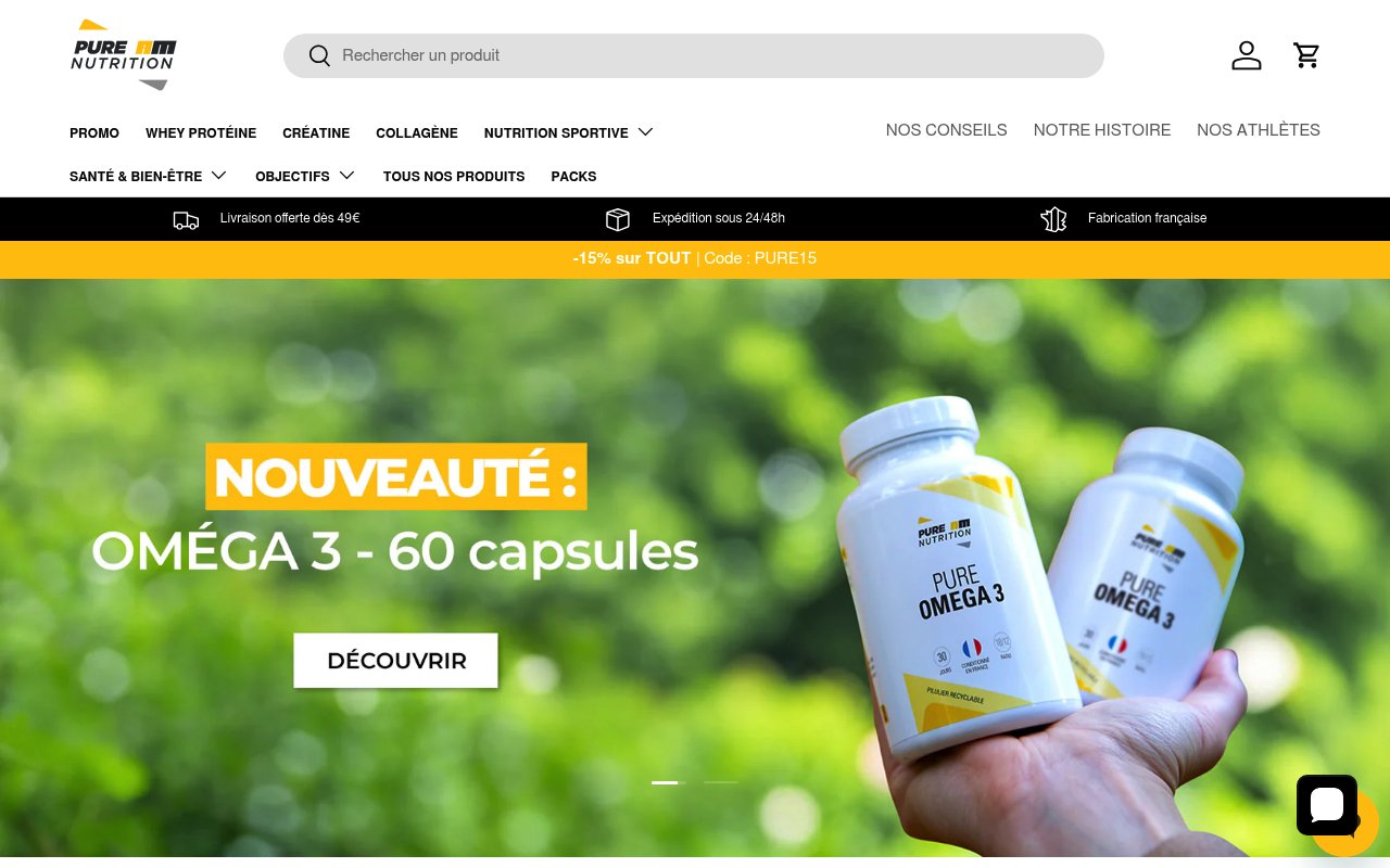 Apercu du site AM Nutrition