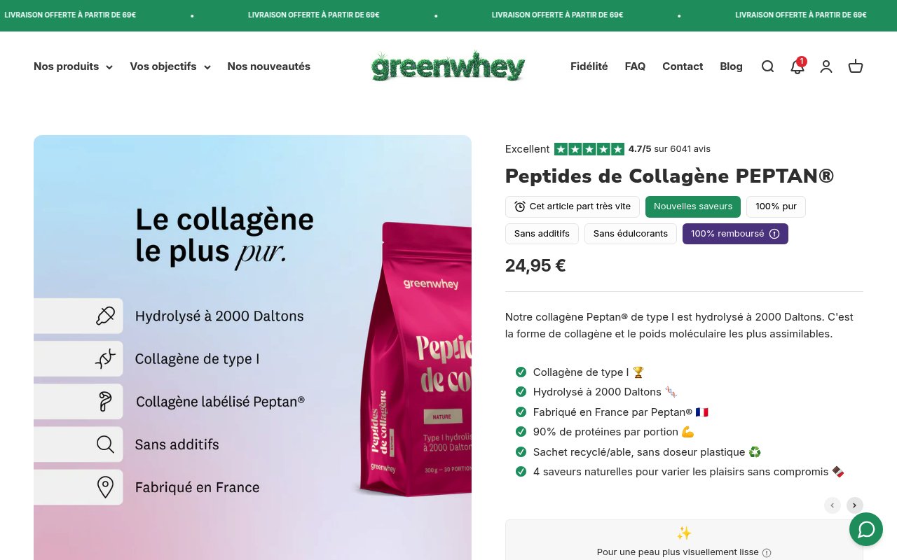 Apercu du site GreenWhey