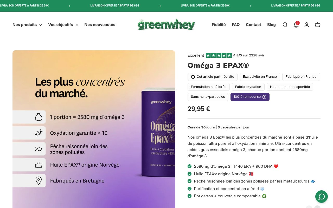 Apercu du site GreenWhey