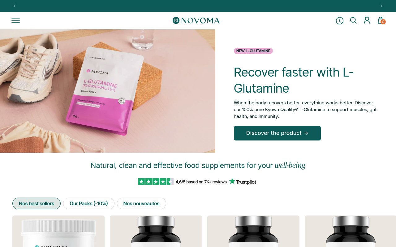 Apercu du site Novoma