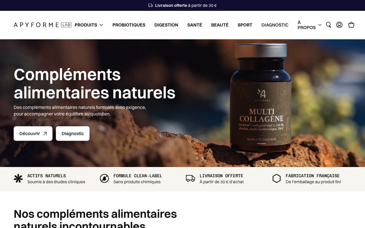 Apercu du site Apyforme