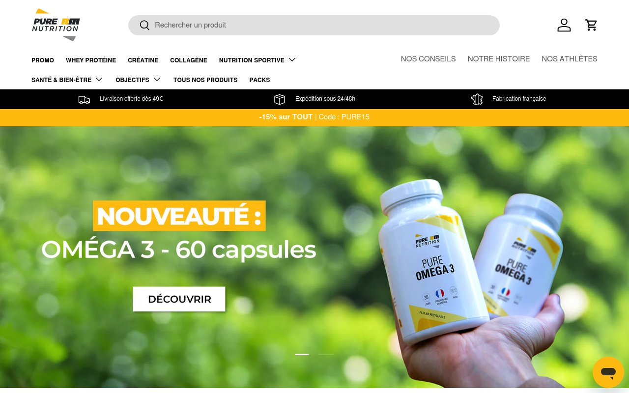 Apercu du site AM Nutrition