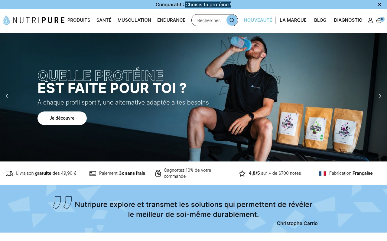 Apercu du site Nutripure