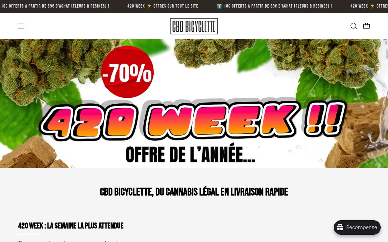Apercu du site CBD Bicyclette