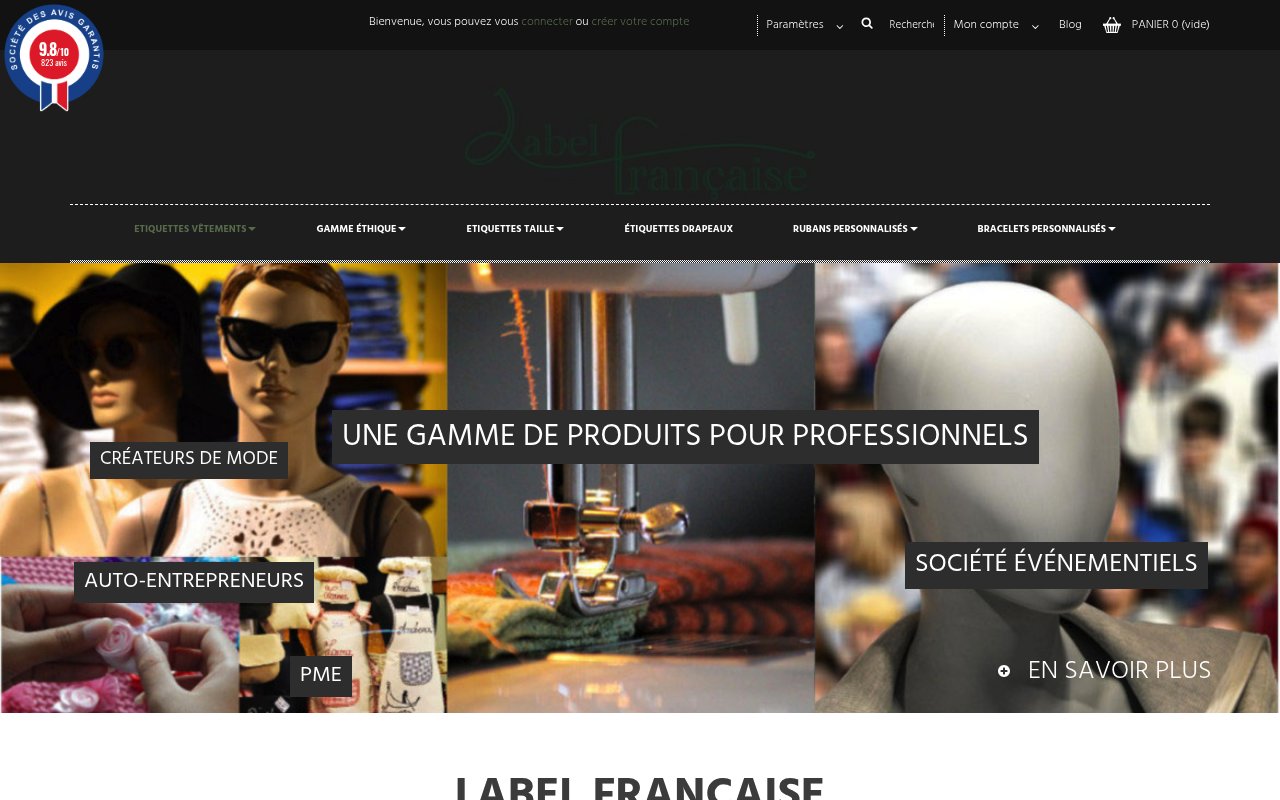 Apercu du site Label française A DAY SAS