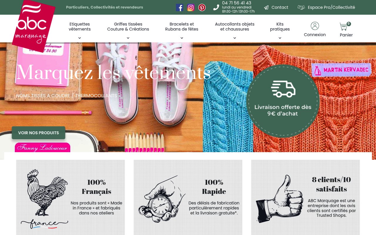 Apercu du site ABC Marquage