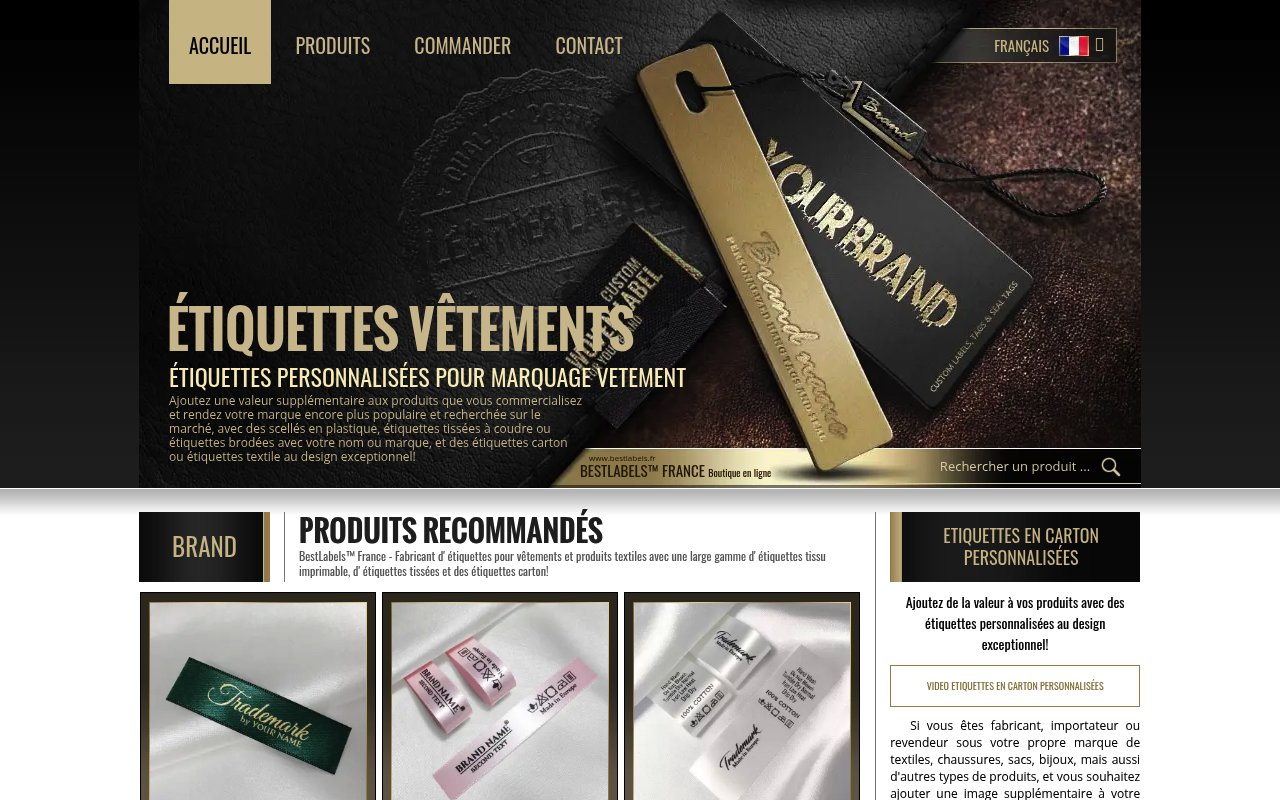 Apercu du site BestLabels France
