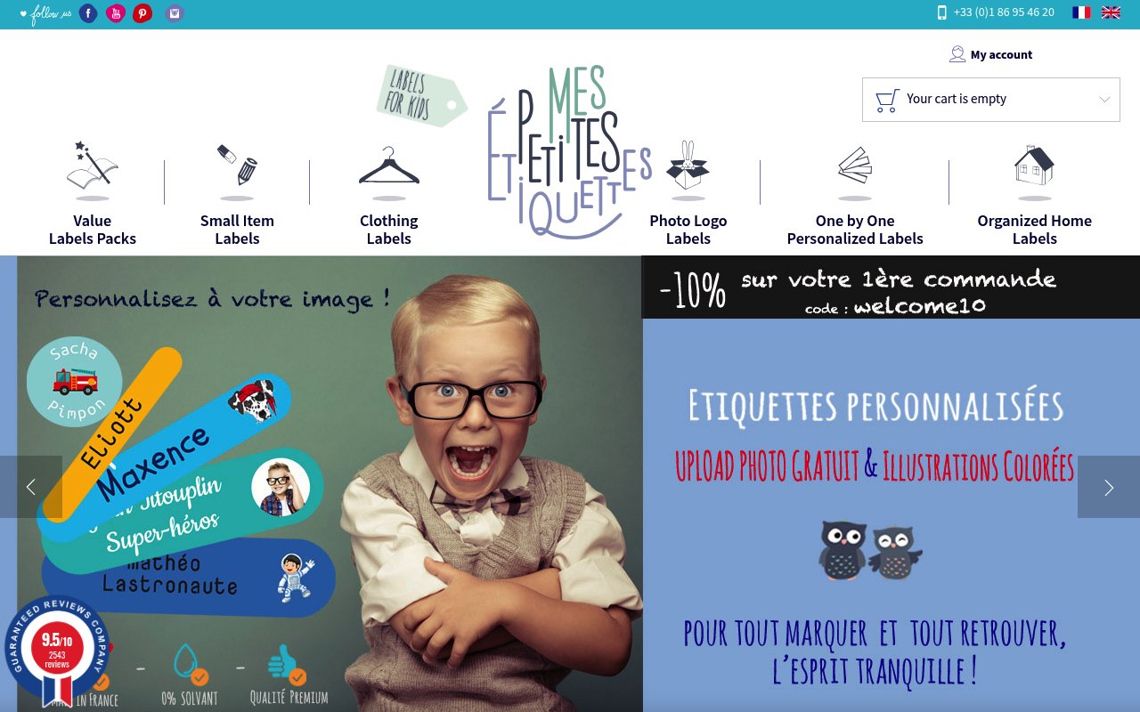 Apercu du site Mes Petites Etiquettes
