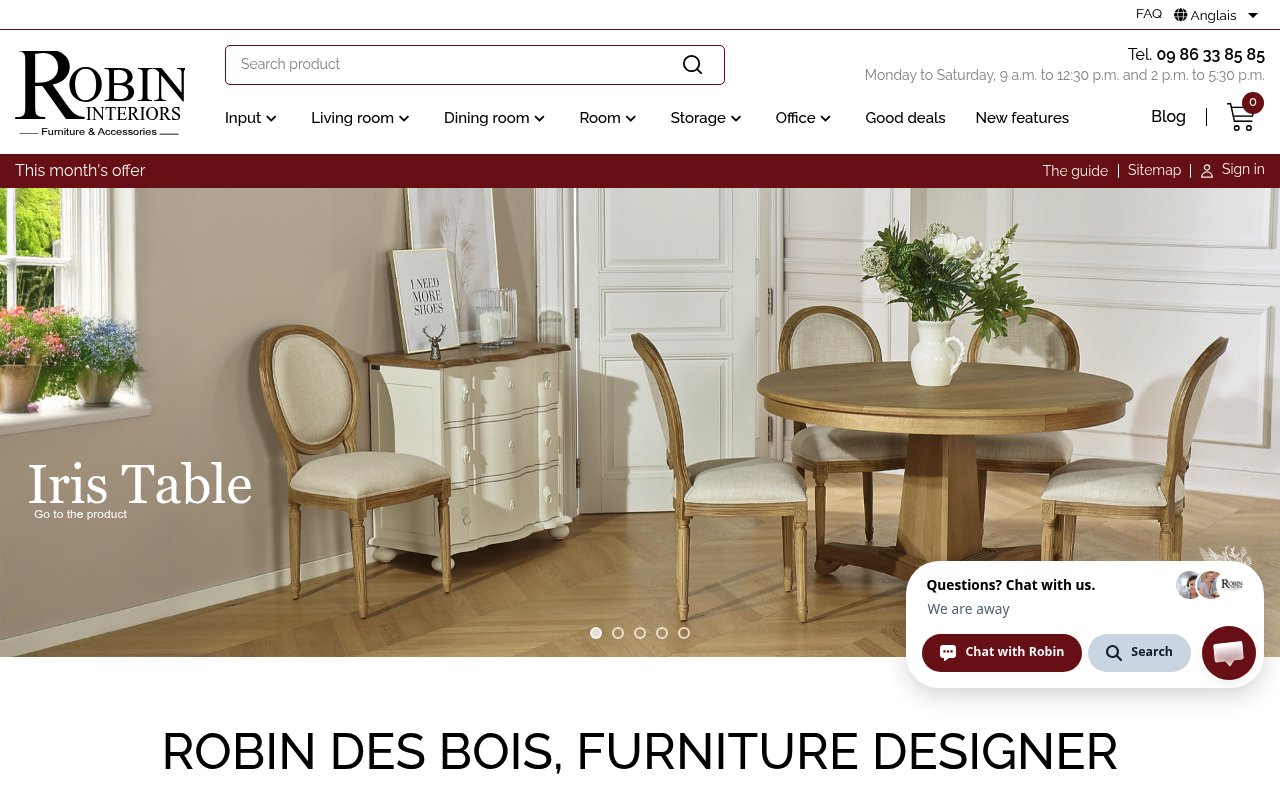 Apercu du site Robin des Bois