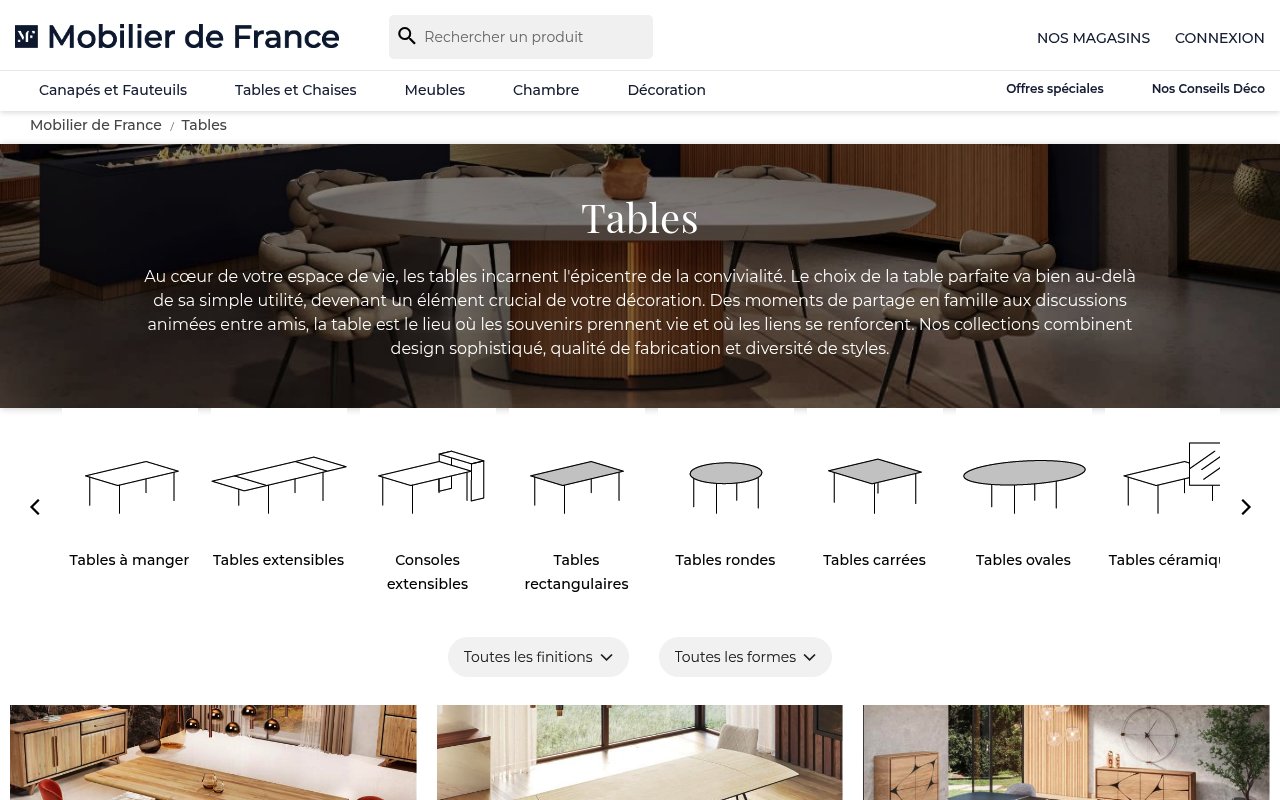 Apercu du site Mobilier de France