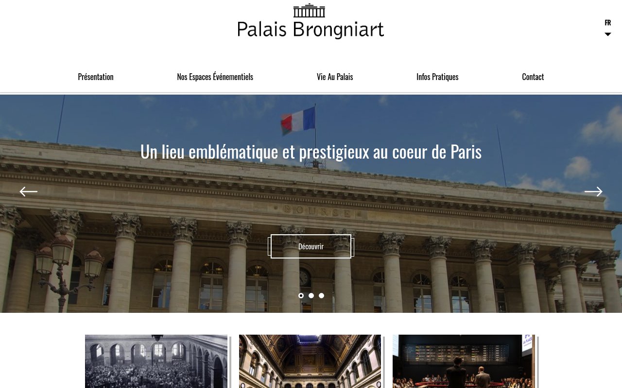 Apercu du site Palais Brongniart