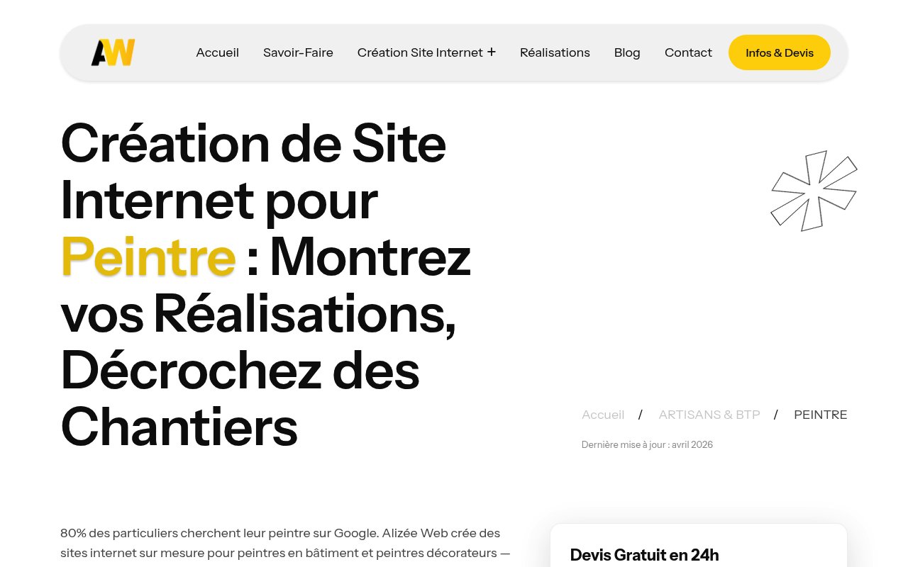 Apercu du site Alizée Web