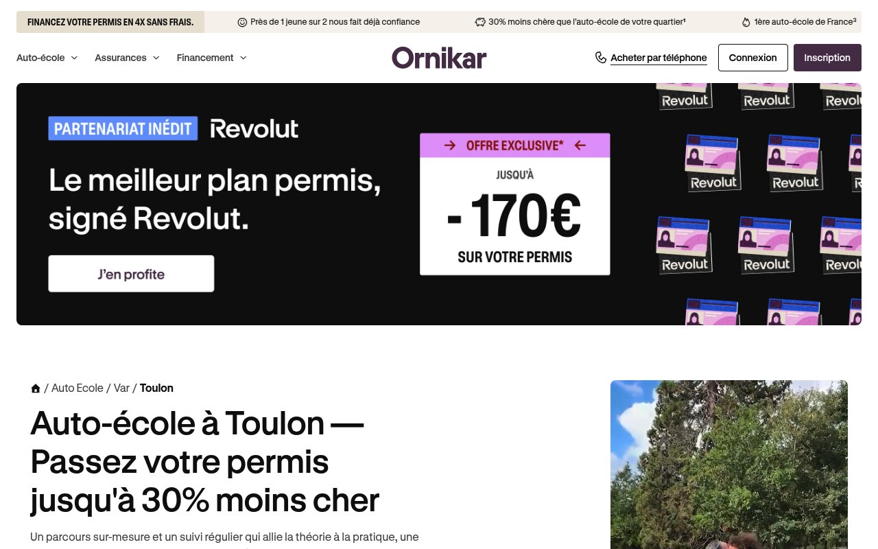 Apercu du site Ornikar