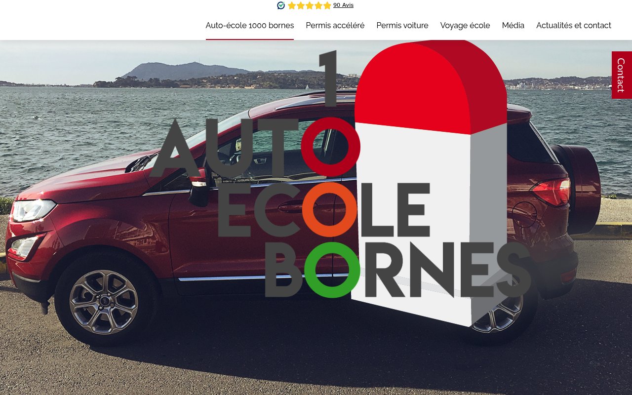 Apercu du site Auto-École 1000 Bornes