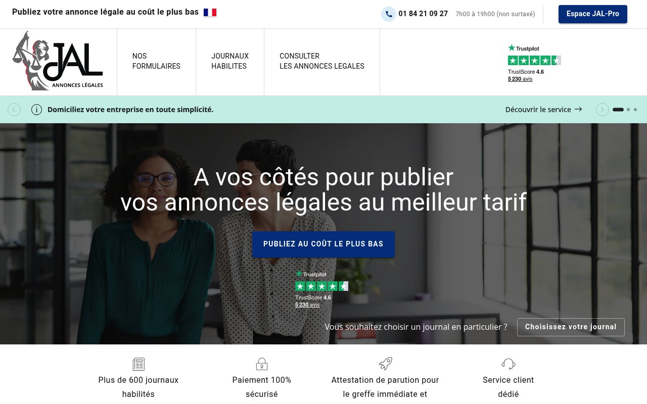 Apercu du site ViaLEGAL