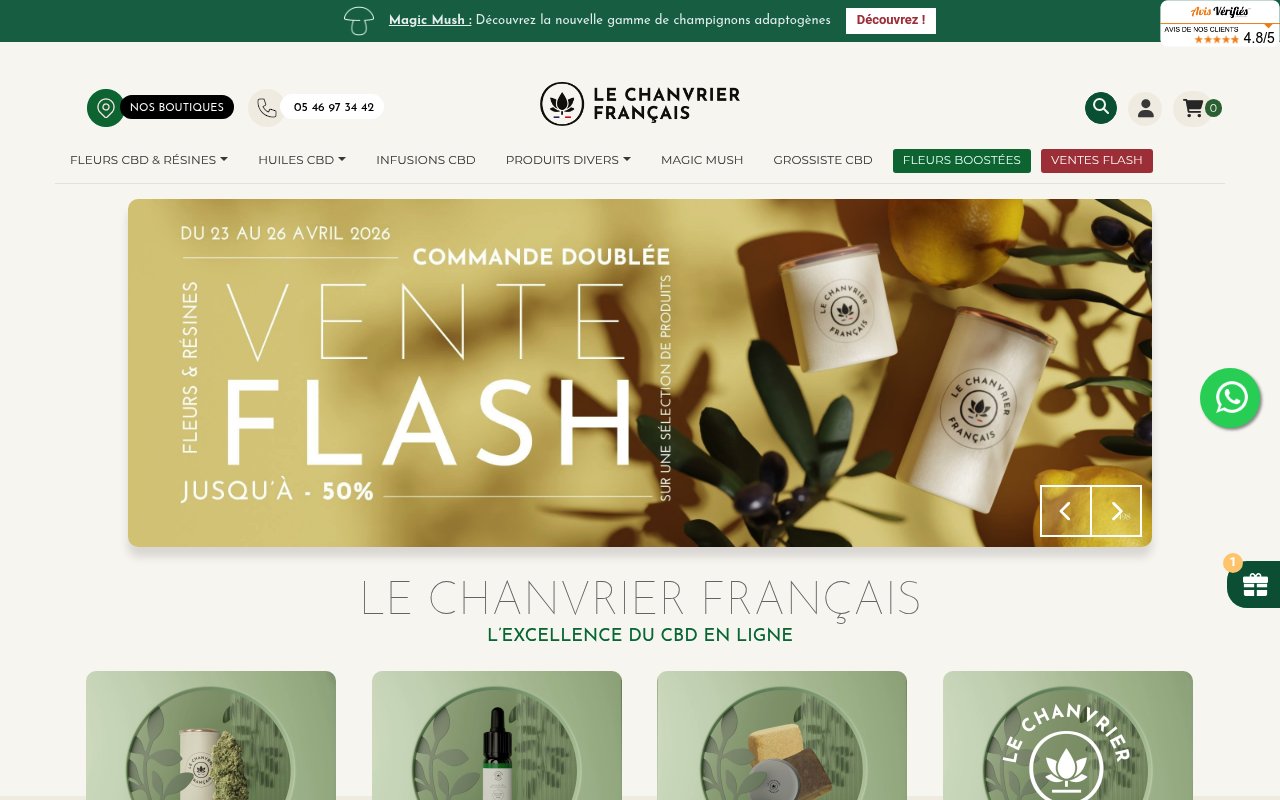 Apercu du site Le Chanvrier Fran&ccedil;ais