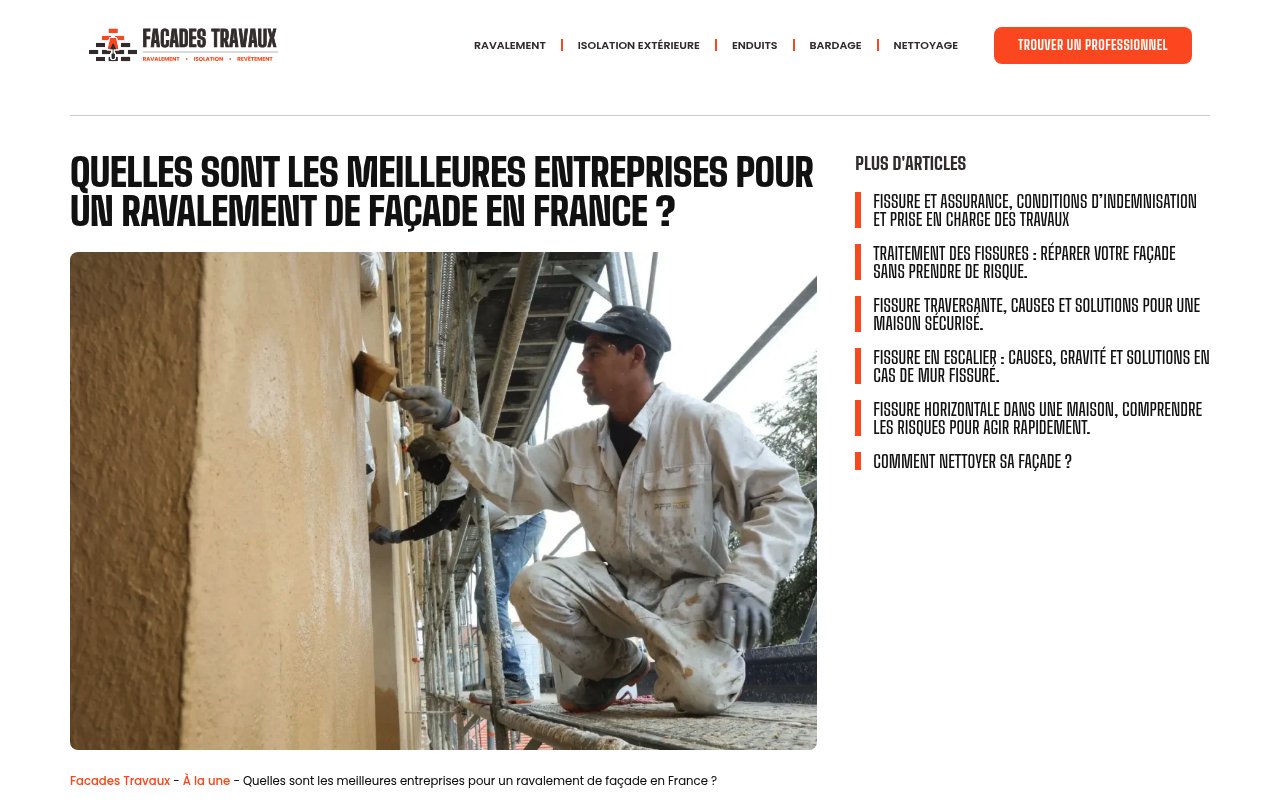 Apercu du site Loire Façades