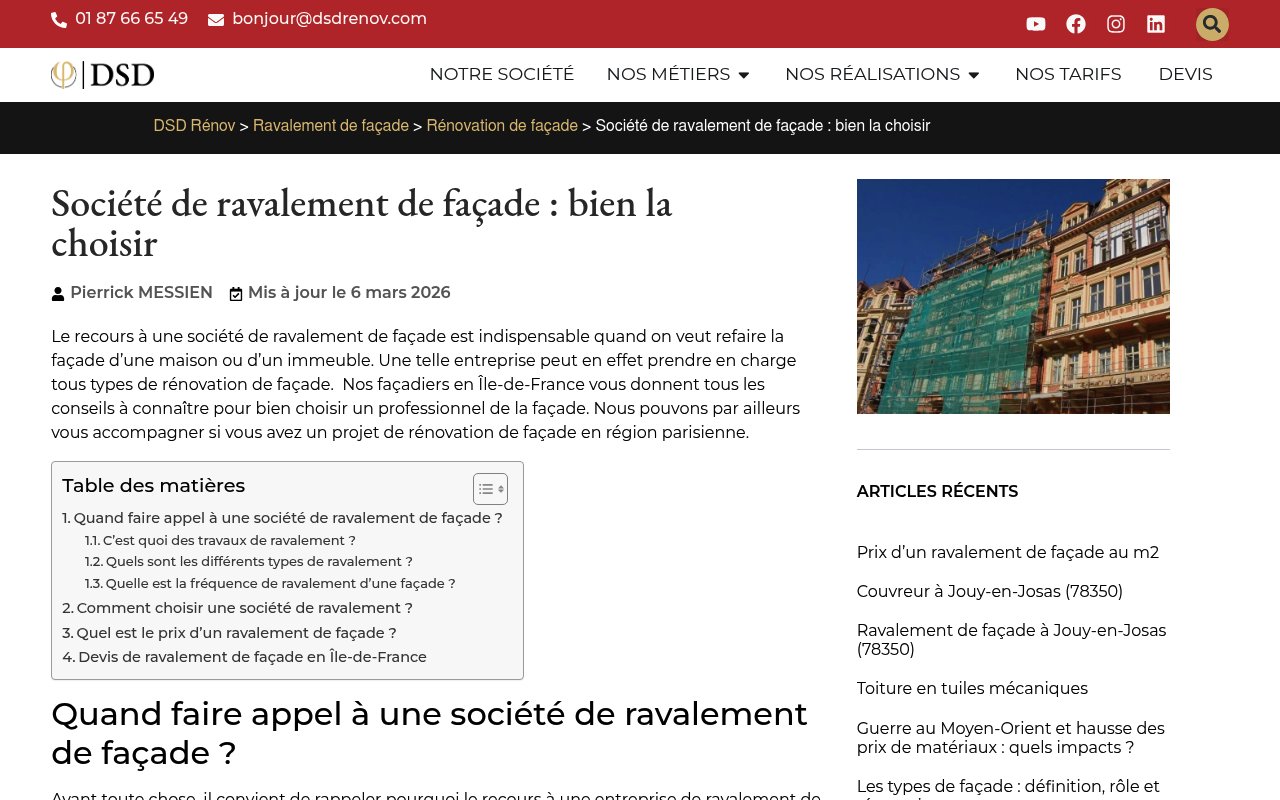 Apercu du site DSD Rénov