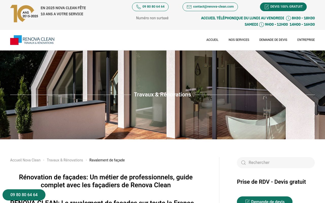 Apercu du site Nova Clean