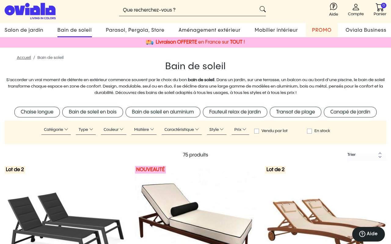 Apercu du site Oviala