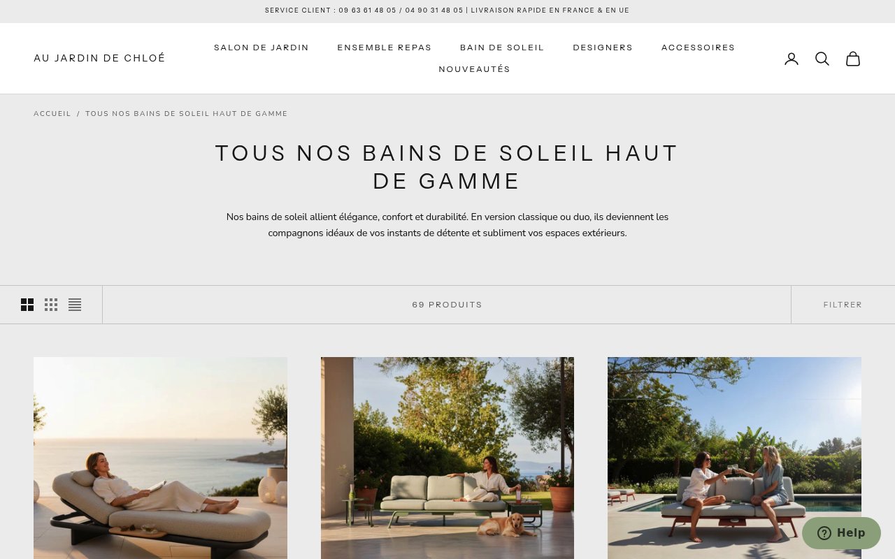 Apercu du site Au Jardin de Chloé