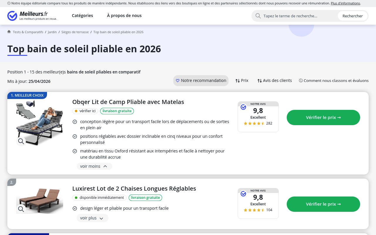 Apercu du site Meilleurs.fr