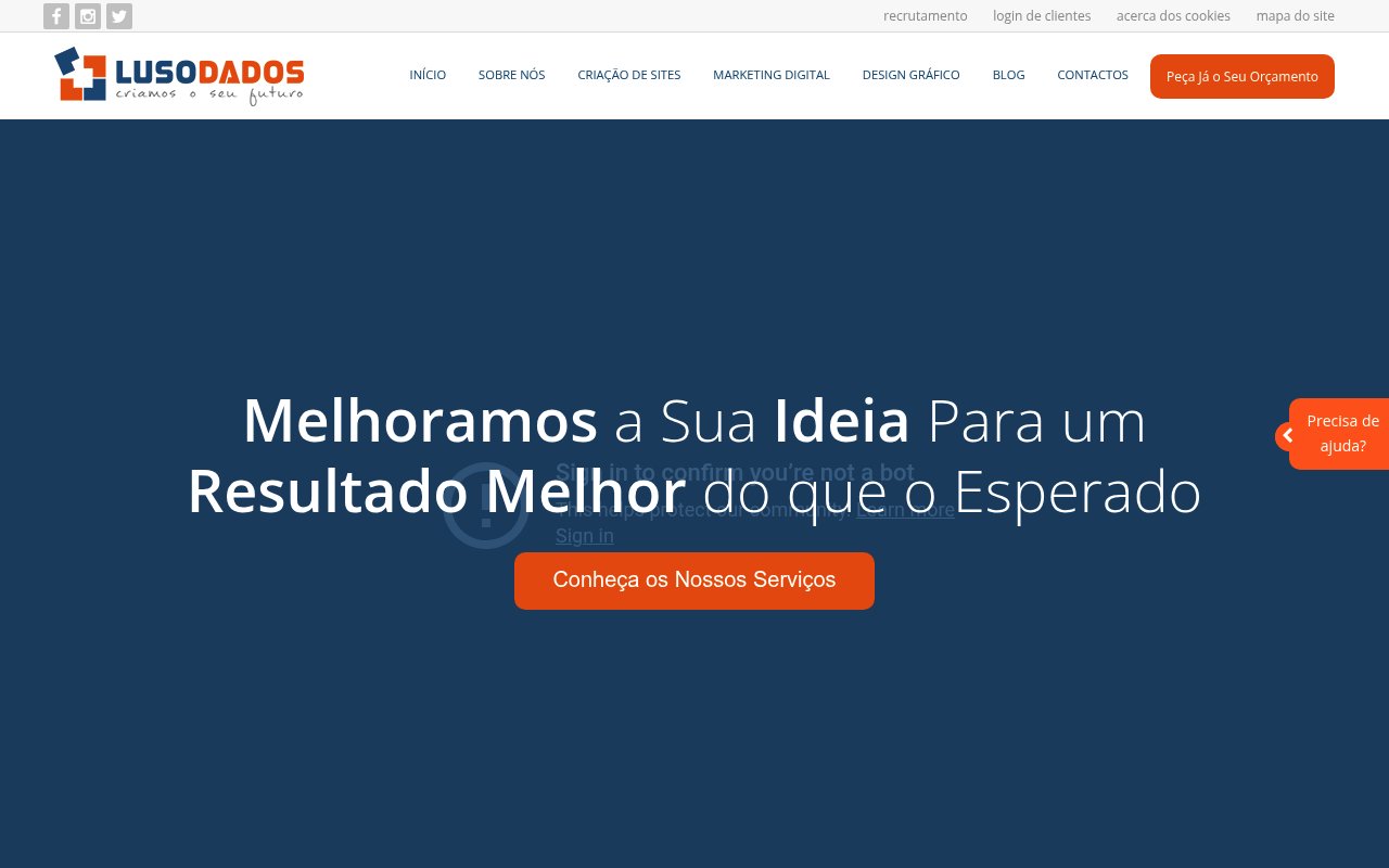 Apercu du site Lusodados Distrito Online