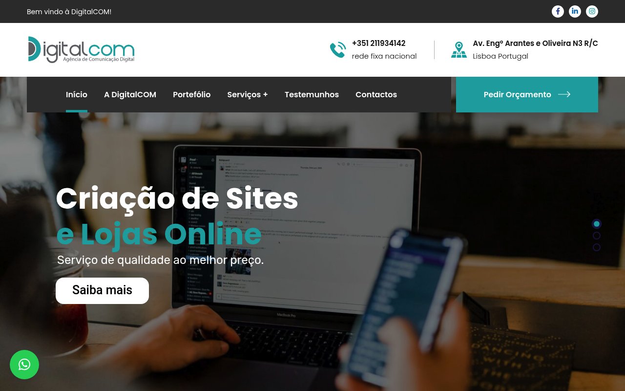 Apercu du site DigitalCOM Distrito Online