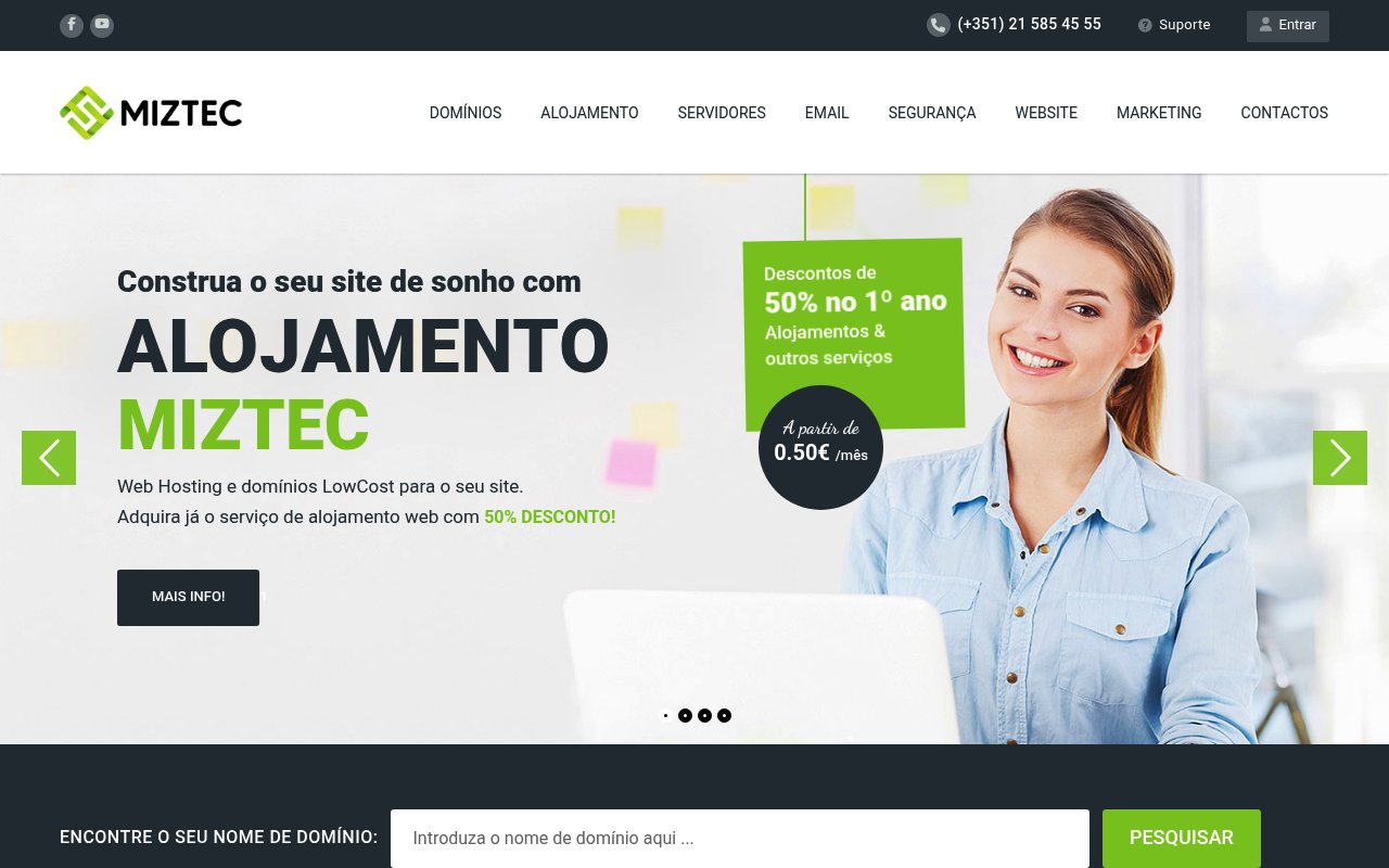 Apercu du site Miztec Distrito Online