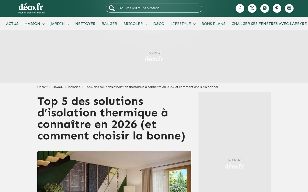 Apercu du site Solutions Isolation Extérieure 2026