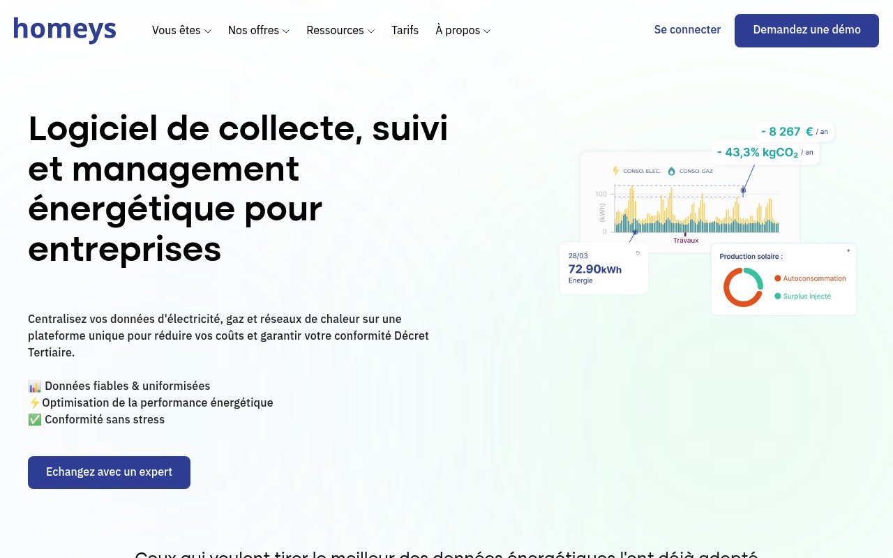 Apercu du site Homeys