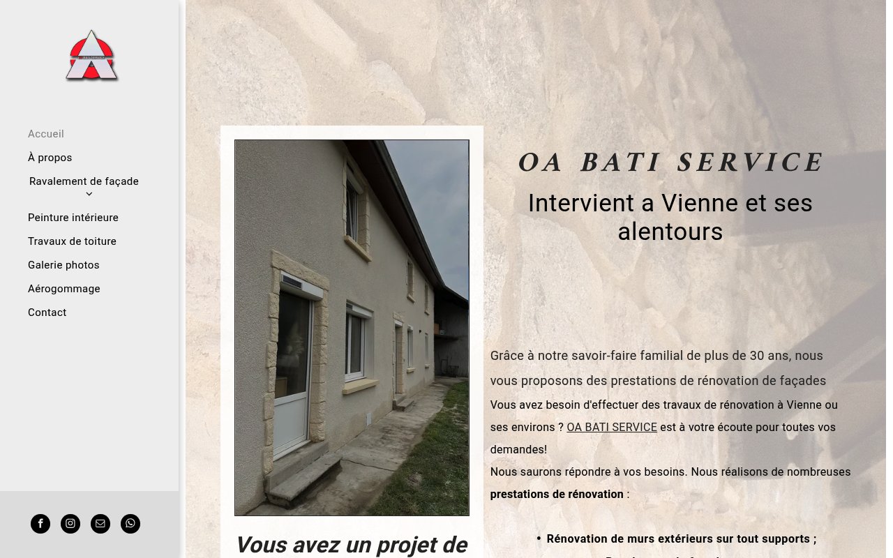 Apercu du site OA BATI SERVICE