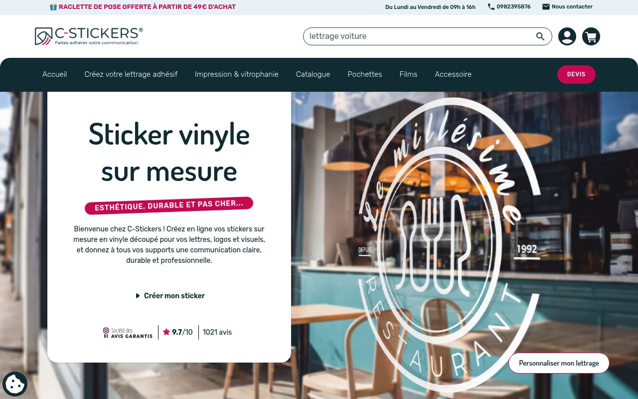 Apercu du site C-Stickers