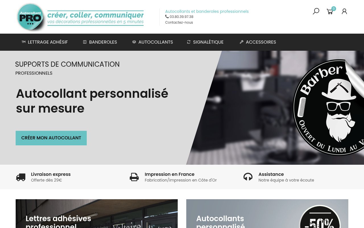 Apercu du site Autocollant-pro.com