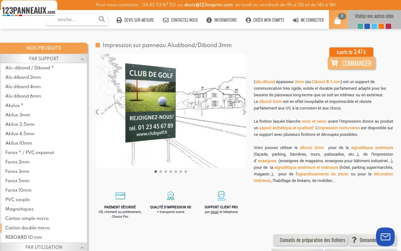 Apercu du site 123Panneaux