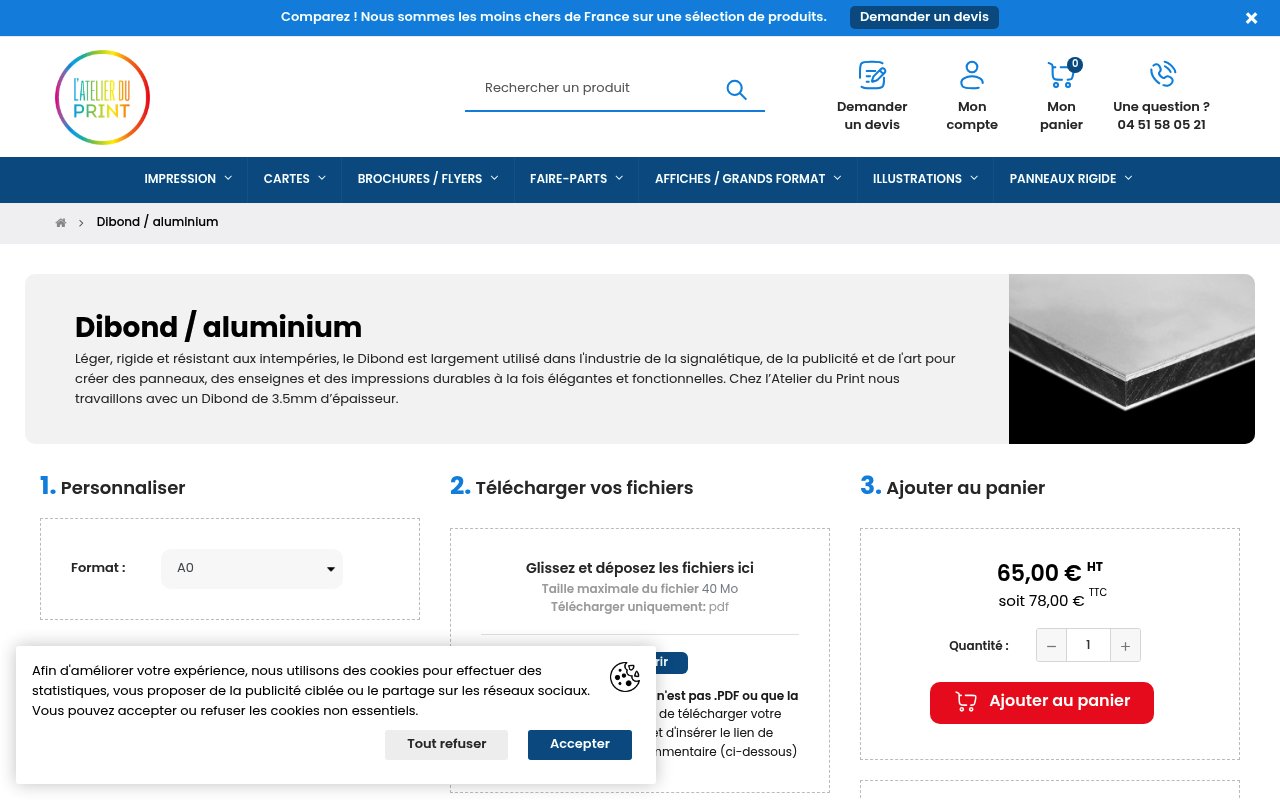 Apercu du site L'Atelier du Print