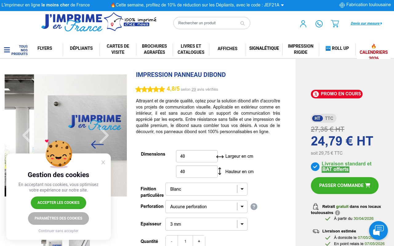Apercu du site JImprimeEnFrance