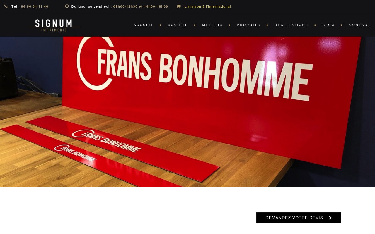 Apercu du site Signum Imprimerie