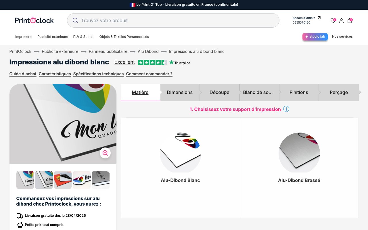 Apercu du site PrintOclock