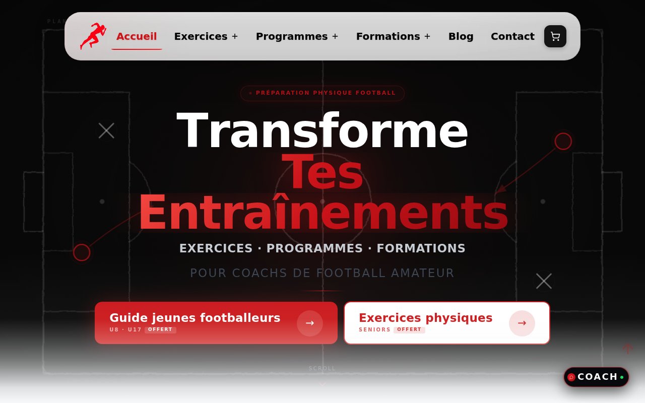 Apercu du site Préparation Physique Football