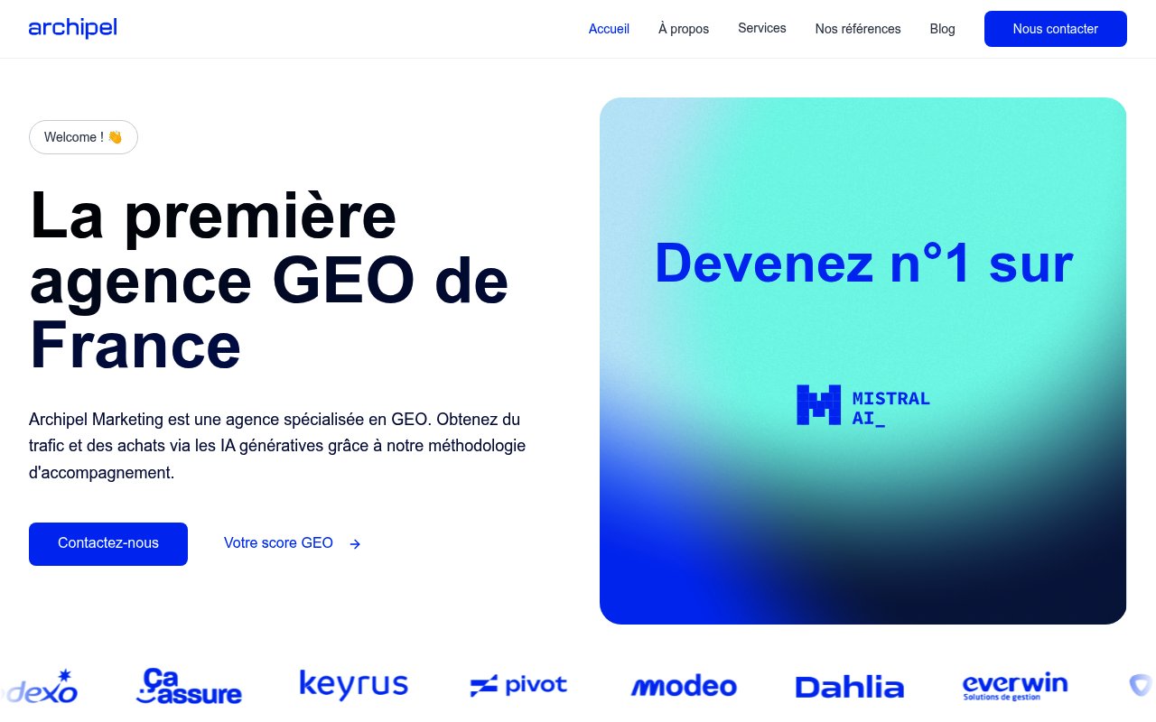 Apercu du site Archipel Marketing