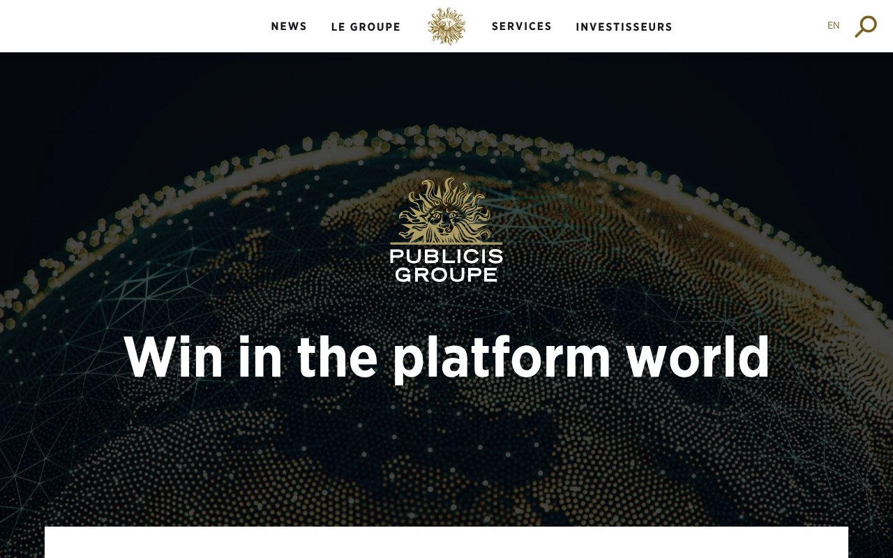 Apercu du site Publicis Groupe