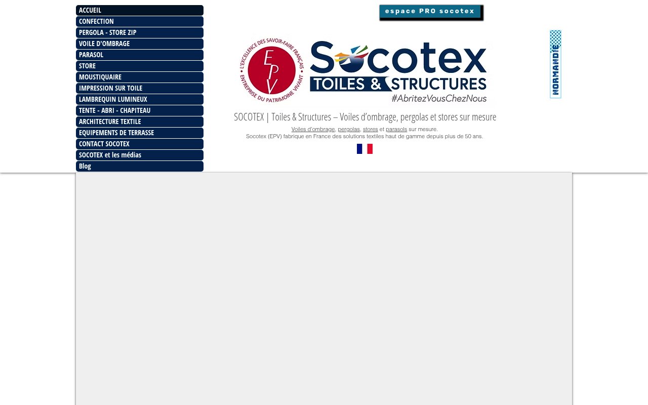 Apercu du site Socotex