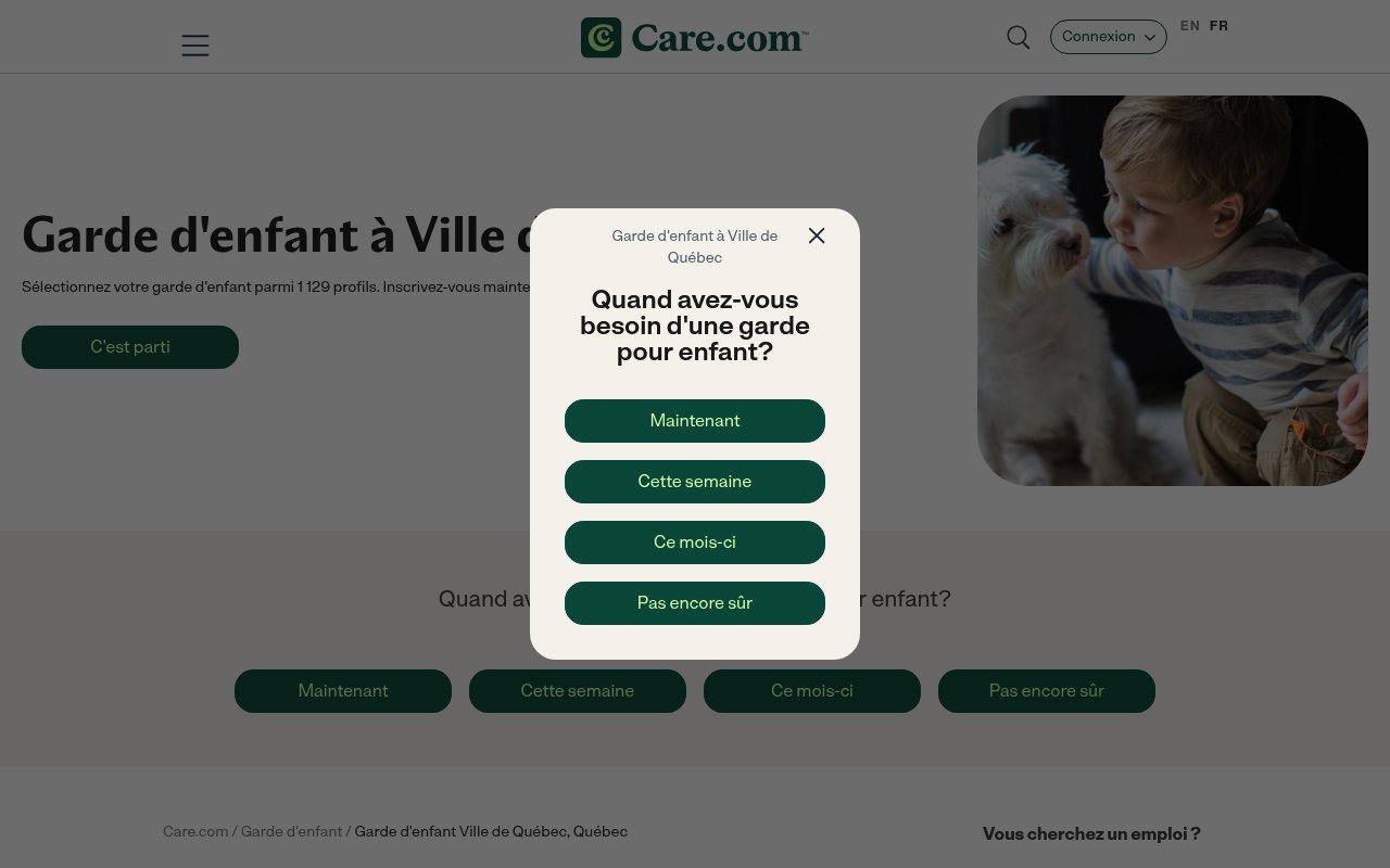 Apercu du site Care.com