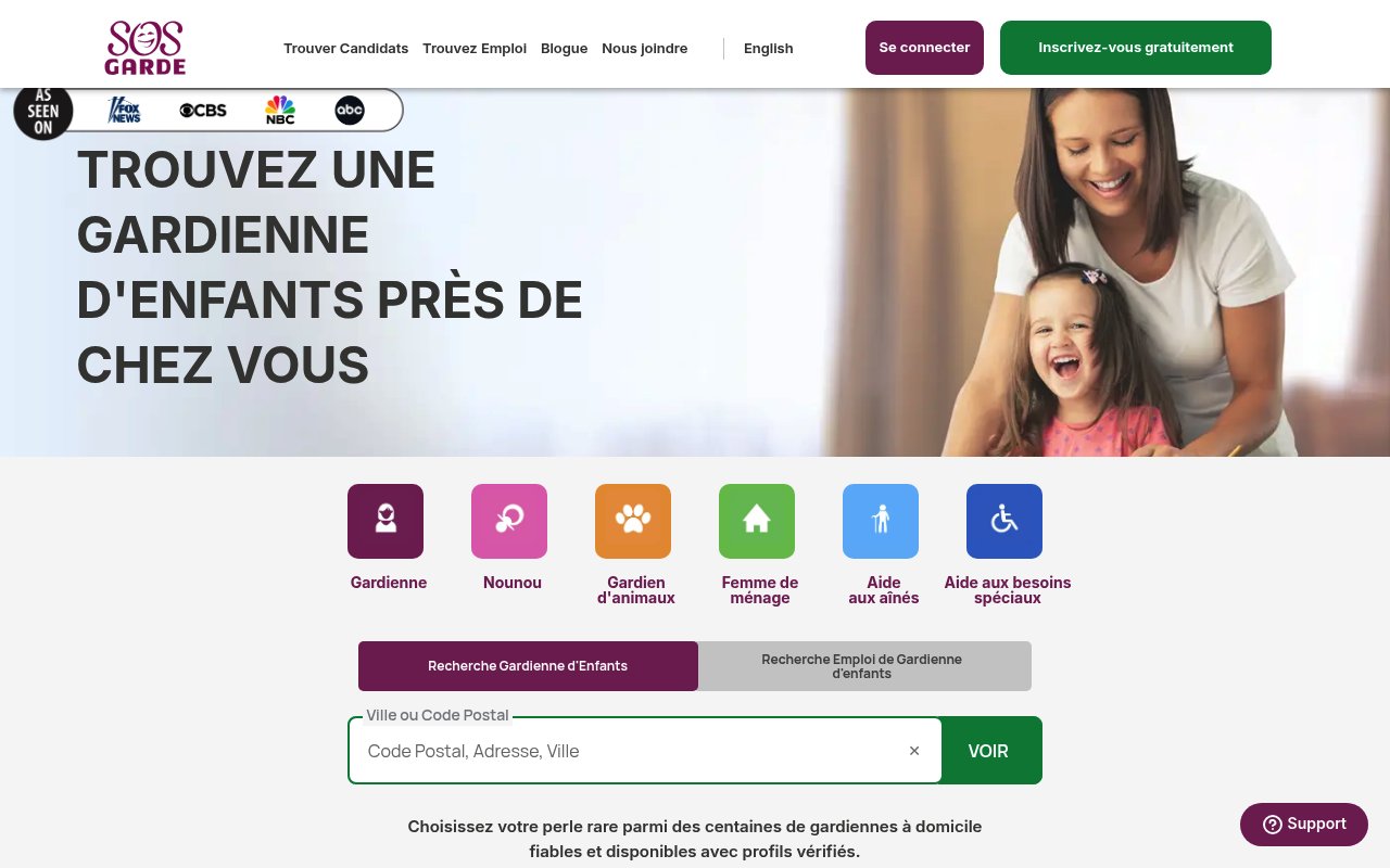 Apercu du site Sosgarde